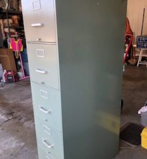 Green File Cabinet Before